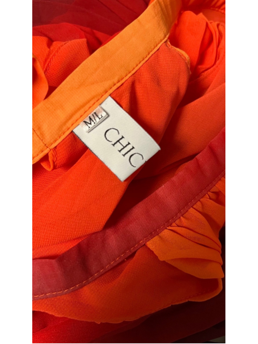 ChicWish Ombre Gradient Sunset Halter Pleated Maxi Dress Size M/L - Picture 11 of 11